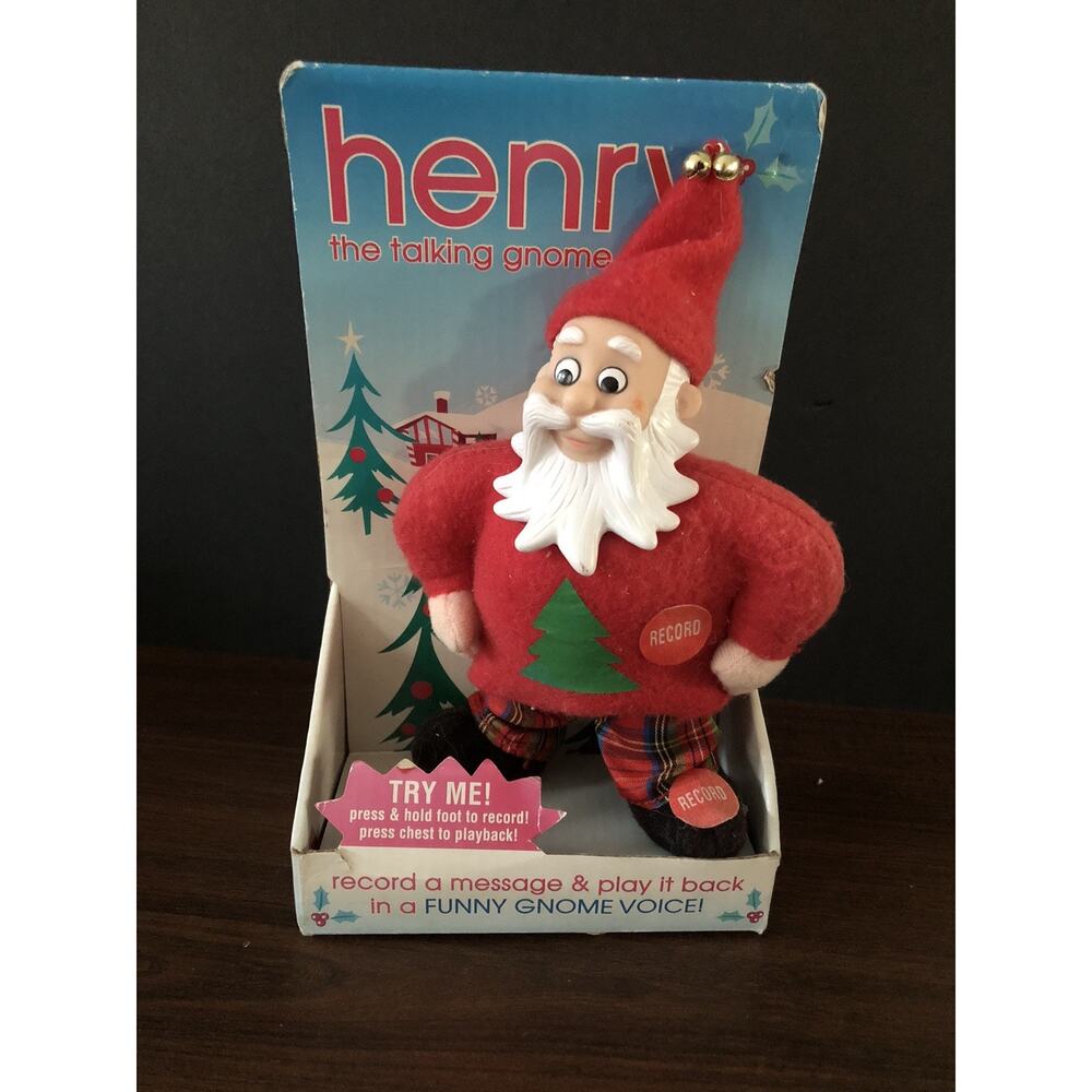Two's Company Henry The Talking Gnome Christmas Edition New Will Need Battery